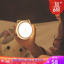 Ceiling light cross-border charging cat gift light light control induction adjustable led bedroom kitchen night light