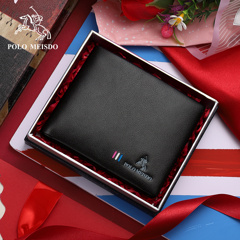 British Paul wallet men's short leather high-end 2022 new luxury brand soft cowhide wallet men's youth tide