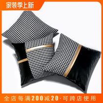 Sample room cuddle with pilloweg light and luxurious Nordic leather sofa cushions Back to back Living room Modern decent board Extravagant Waist Pillow