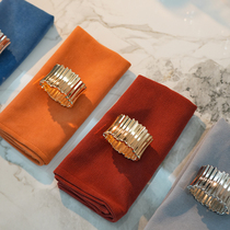 High-end taste cloth cup wiping cloth hotel western restaurant napkin pleated cloth sample room wedding table square towel