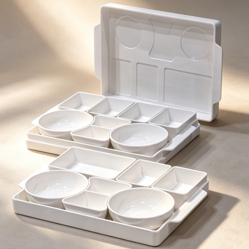 Melamine Compartmentalized Business Meeting Lunch Boxes for Hosting Leaders, Postpartum Care Centers, High-End Clubs, and 4S Stores, with Pre-Portioned Meals Melamine Compartmentalized Business Meeting Lunch Boxes for Hosting Leaders, Postpartum Care Centers, High-End Clubs, and 4S Stores, with Pre-Portioned Meals
