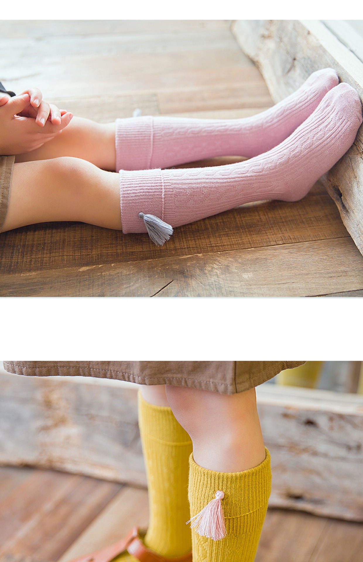 Phiên bản Hàn Quốc của vớ cotton mùa xuân và mùa thu Các cô gái vớ trẻ em vớ trẻ em trên đầu gối vớ nửa vớ cao vớ quần tất cho bé
