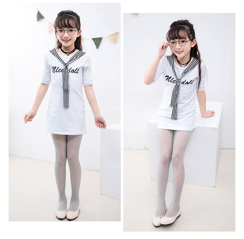 Cô gái vớ mùa hè phần mỏng trẻ em pantyhose chống móc lụa bé đáy vớ vớ trắng vớ cơ thể vớ