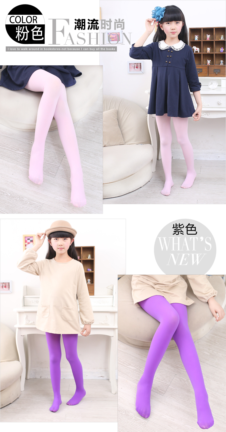 Trẻ em pantyhose cô gái nhảy vớ cotton trắng xà cạp vớ mùa xuân và mùa hè phần mỏng bé thịt màu vớ lụa