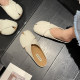 Lazy Baotou Half Slippers Women's Summer Outerwear Fashion 2024 New Pregnant Women Anti-Slip Flat French Sandals Fish Mouth Shoes