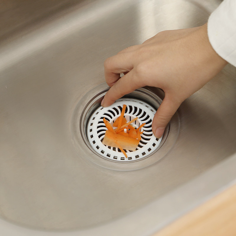  4 Loaded Sink Filter filter Plastic outfall Partition Slag Mesh BATHROOM SEWER HAIR BARRIER