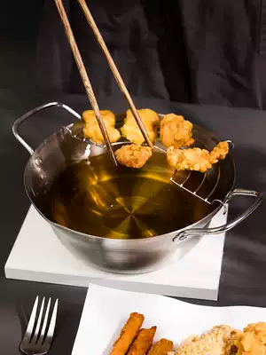 Japanese tempura Fryer household small fryer small mini multifunctional fuel-efficient cooker gas induction cooker Universal