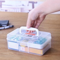Japan imported SANADA mini first aid kit Family medicine box Portable household plastic medicine box small