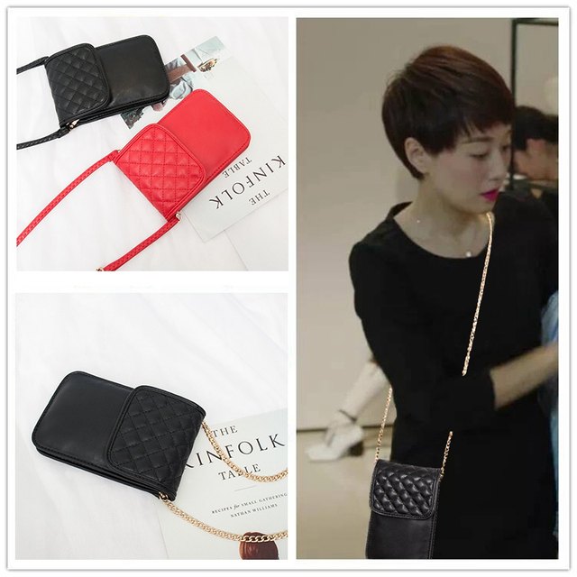 2023 new high-end small bag mobile phone bag crossbody packaging key coin purse mini hanging neck mobile phone bag