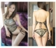 Sexy hoa hồng màu đỏ tạp dề thêu trong suốt phù hợp với phụ nữ cổ điển phượng hoàng ren ren rỗng đồ lót đám cưới