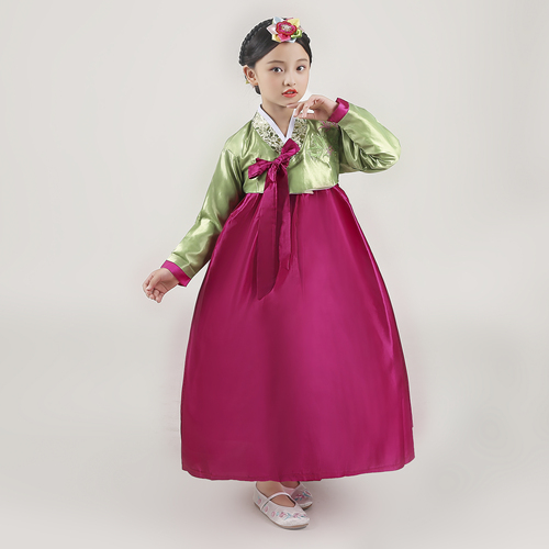 Children 56 nationalities Korean girl hanbok dresses children's korean ...