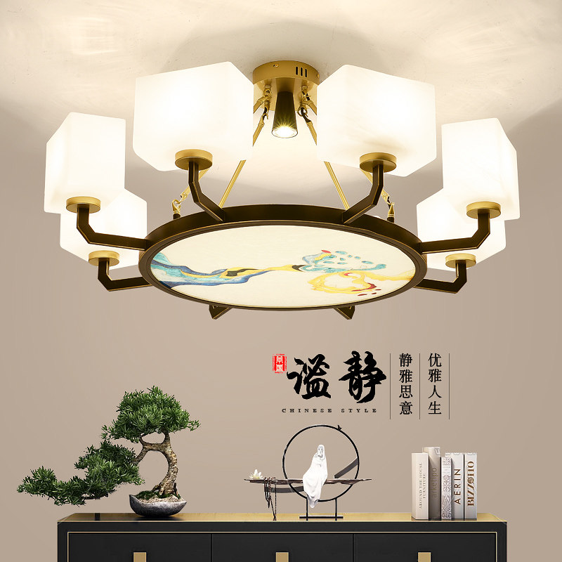 New Chinese suction ceiling lamp enamel color modern atmosphere Living room Lamp bedroom Dining Room Lamp Art Personality Luminaire Round