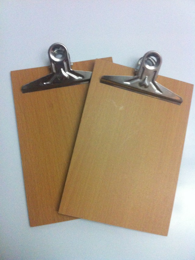 Guanmei 32K environmentally friendly thickness stainless steel board Notepad board Hotel order clip