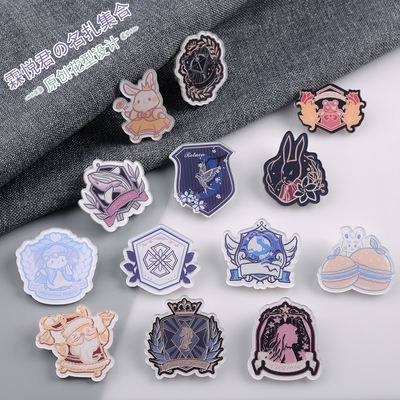 【 Linyue Jun 】 Original designer jk uniform shirt paired with small fashionable acrylic name tags and badges is versatile