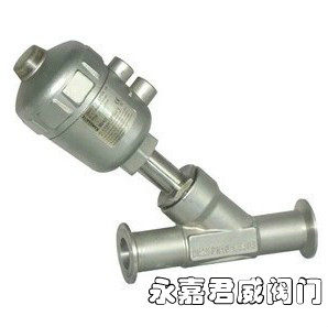 Positive 304 fast loading valve full stainless steel quick fit type pneumatic angle seat valve DN32 corner seat valve 