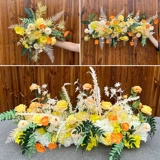 Свадебная воздуховода цветочная сцена подиум, цветущий цветочный свадебный сцену сцены сцены цветочное поле Цветочное бар Свадебный репресс декоративное цветочное искусство