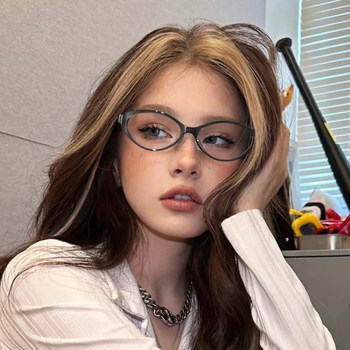 Ultra-Light Retro European and American Style Eyeglass Frames for Women with Myopia, Can Be Customized with High Prescription, Blue Light Blocking, High-End Feel, Small Frame, Nose Pads, Eyewear Frame