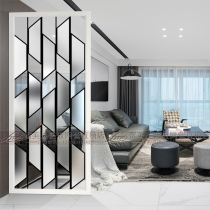 Modern introductory art glass screen partition living room decoration simple light luxury bathroom porch custom small apartment