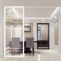 Customized art glass screen partition wall living room entrance frosted transparent process double-sided shoe cabinet