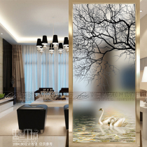 Modern minimalist glass partition Art Living room Decoration Screen toilet Xuanguan Fashion bathroom shading door Custom