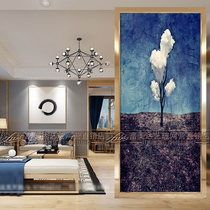 Nordic decorative art glass screen Living room translucent partition craft home entrance mural background wall custom frame