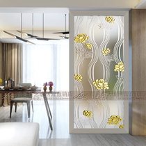 Eurostyle Minimalist Modern Screen Partition Art Glass Genguan Background Wall Living Room Light Transmission Frosted Meritocracy