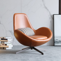 Nordic Single Sofa Living-room Bedroom Balcony Deck Chair Snail Chair Minima Modern Net Red Creativity Casual Chair Swivel