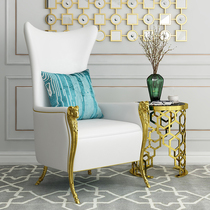 Light Extravagant Single Sofa Modern Bedroom Suede Tiger Chair Nordic Designer Antelope Head Cloth Art High Back Sofa Chair