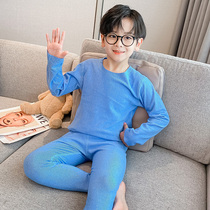 Boys thermal underwear set without trace self-heating childrens Derong underwear Constant temperature Boys middle and oldest children autumn clothes autumn pants