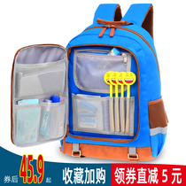 Primary school childrens school bag for boys 1-3-4-6th grade girl 45th grade 6th grade load-reducing ridge-protecting backpack