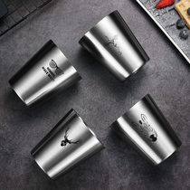 Special beer cup stainless steel exquisite creative coffee cold drink cup home anti-drop Net Red Ice Cup Breakfast Cup