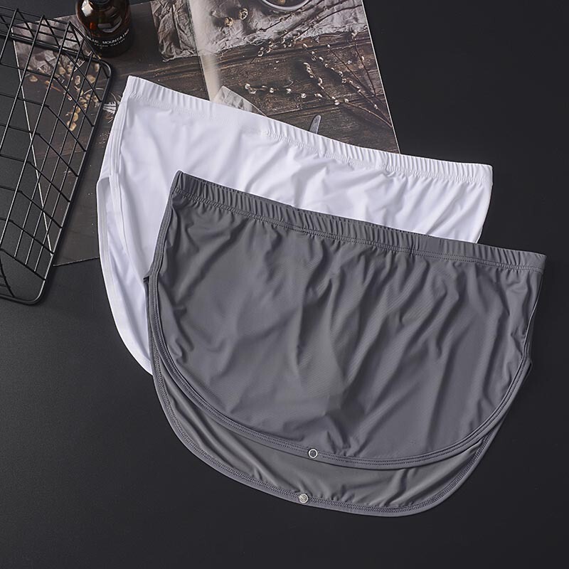 Amazon Cross-Border Popular Men's Detachable Low-Waist Ice Silk Boxer Briefs Home Pants