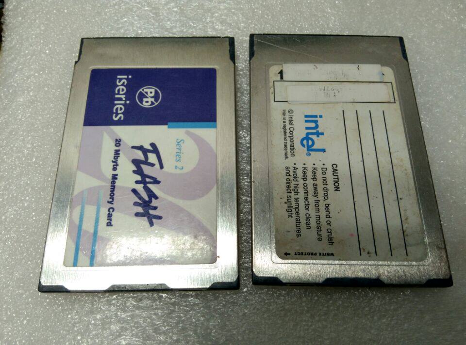 INTEL iseries PC PCMCIA 20MB FLASH industrial machine memory card ATA lock key