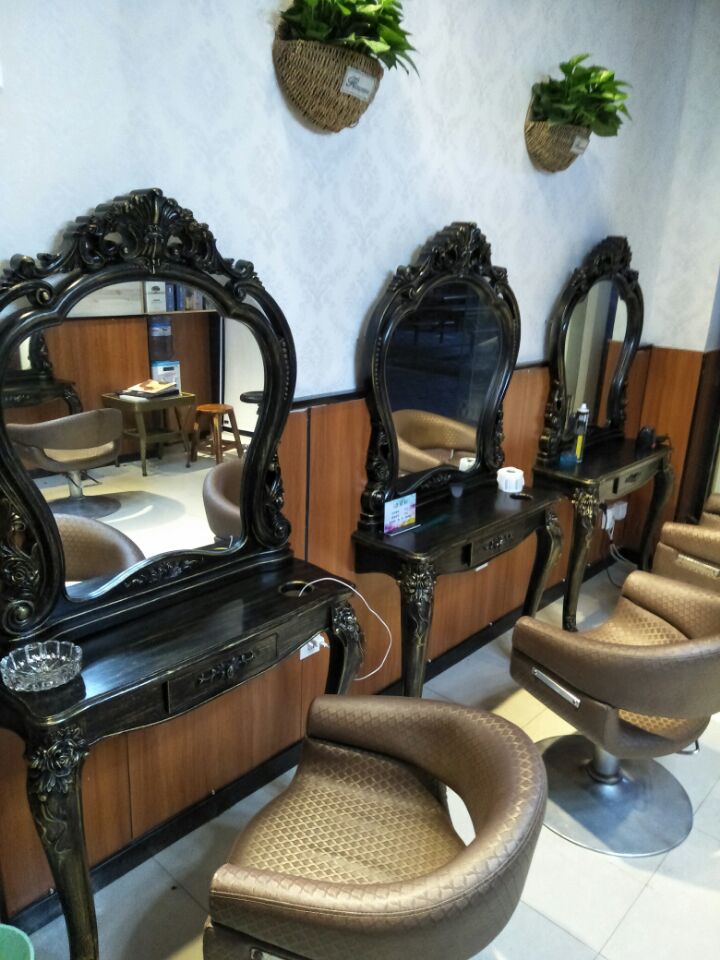 Cửa hàng cắt tóc retro châu Âu gương tóc salon salon đồ nội thất trang điểm phòng tắm gương làm đẹp gương gương hai mặt