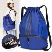 Large capacity mens and womens travel sports fitness bag training backpack drawstring bag basketball bag sneaker storage bag