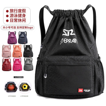 Large-capacity sports drawstring pocket backpack football equipment sneaker storage fitness bag basketball bag training bag