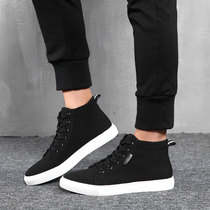 High-top shoes Mens casual shoes Korean version of spring and summer new versatile sports breathable canvas shoes mens shoes height-increasing shoes