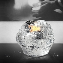 Swedish kosta boda Snowball creative Candlestick exquisite ice crystal ball Candlestick exquisite ornaments