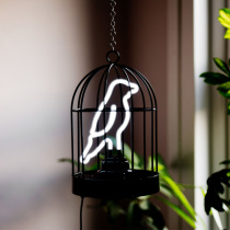 UK Suck UK creative neon bird cage lamp European home furnishings neon
