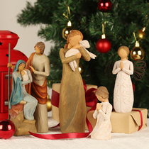 May a gift) American willow tree statue Christmas theme Christmas Eve gift decoration ornaments