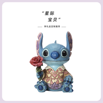 May a gift) JIMSHORE genuine roses Stitch hand-made ornaments art collection Valentines Day gift