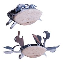 Kikkerland multifunctional creative crab styling kitchen tool set small scissors bottle opener can opener