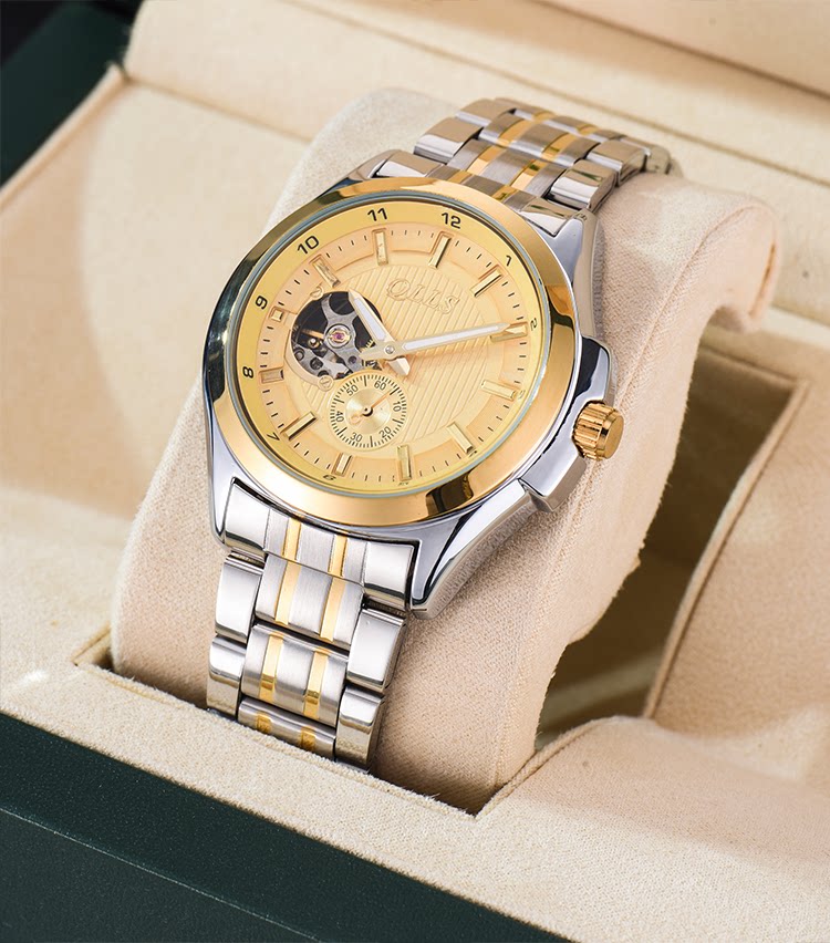 Chilo Watch Men's New Large Dial Fully Automatic Mechanical Watch Hollow Torpoise Steel Belt Men Watch