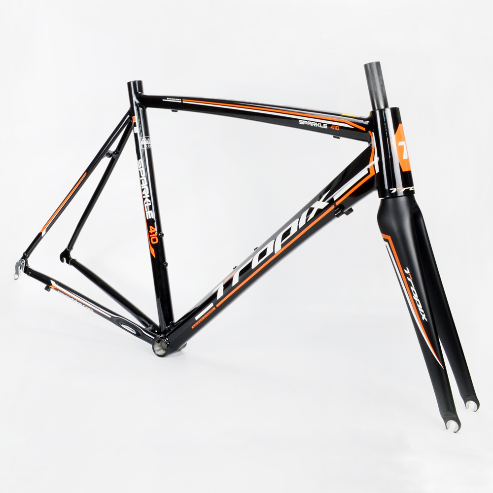 Tropix Gale Aluminum Road Bike Frame Large Spinal Carbon Fork 54cm 57cm Large Size Including Wrist Set