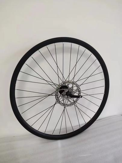 26×195/2.125自行车双卡轴承铝快拆卡式花鼓变速碟刹双层黑刀圈