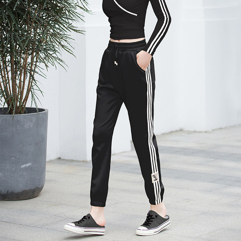 Net red long sleeve knit T-shirt woman spring summer 2022 new tide cards Body Fashion Thick T-Shirt Sports Casual Pants Spring