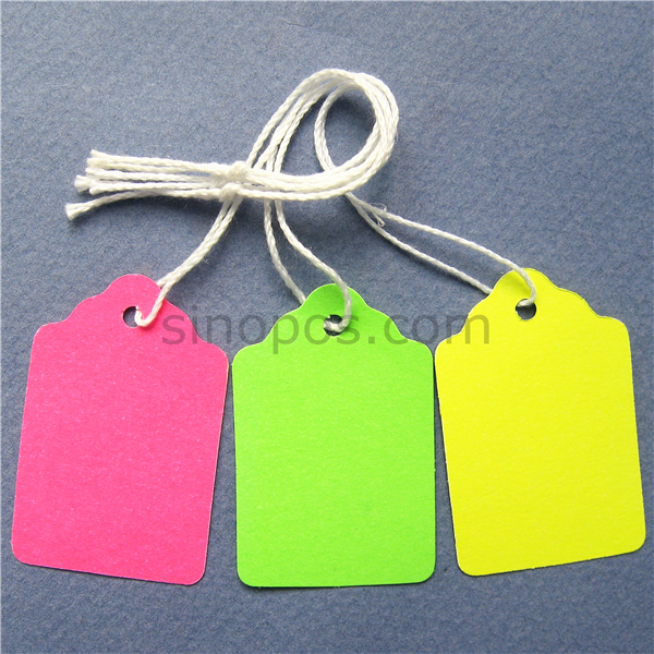 Threading color blank tag with thread clothing commodity label