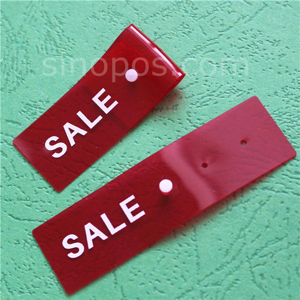 Hanger hook SALE label Clothing store snap button soft film plastic promotional sign Shoes handbagNEW special offer brand