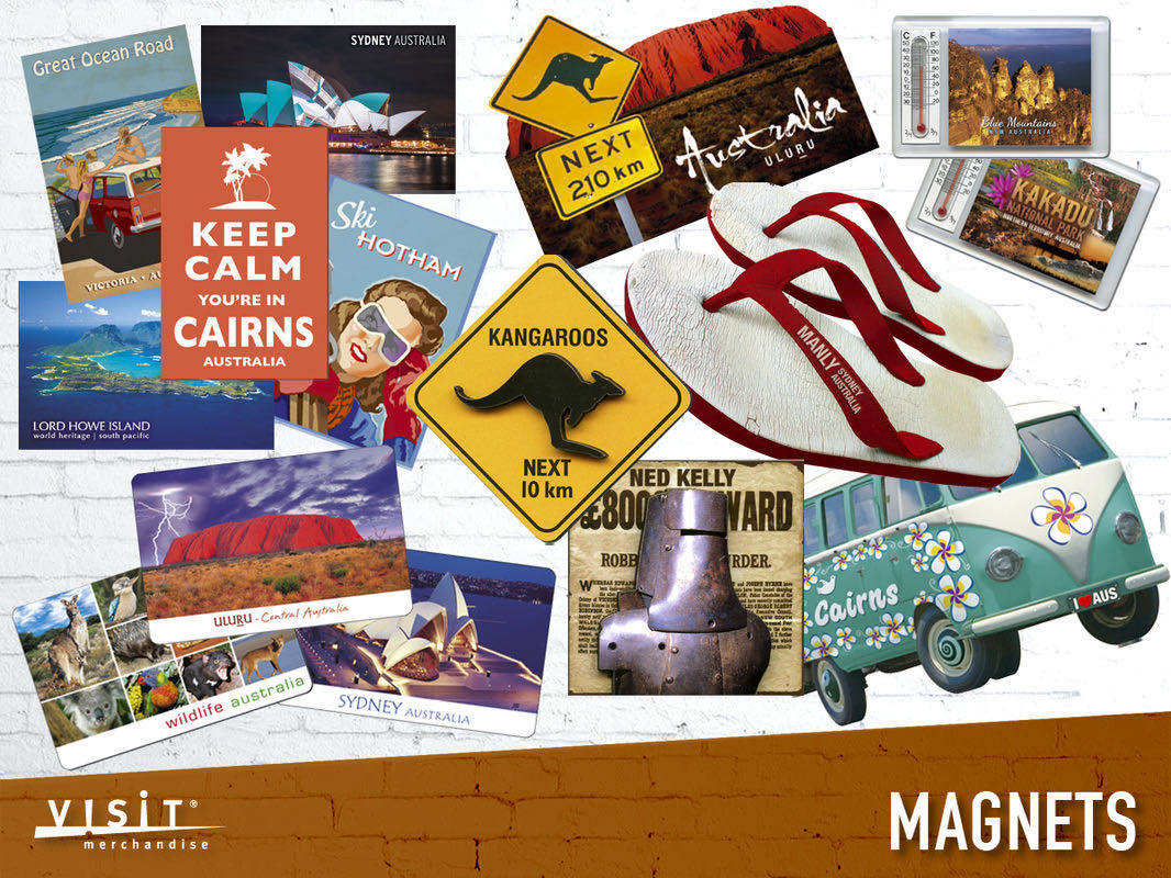 Koala Kangaroo Crocodile Fridge Sticker Animal Road Sign Modeling Australian Fridge Sticker 2D Cork Made in Australia - Taobao