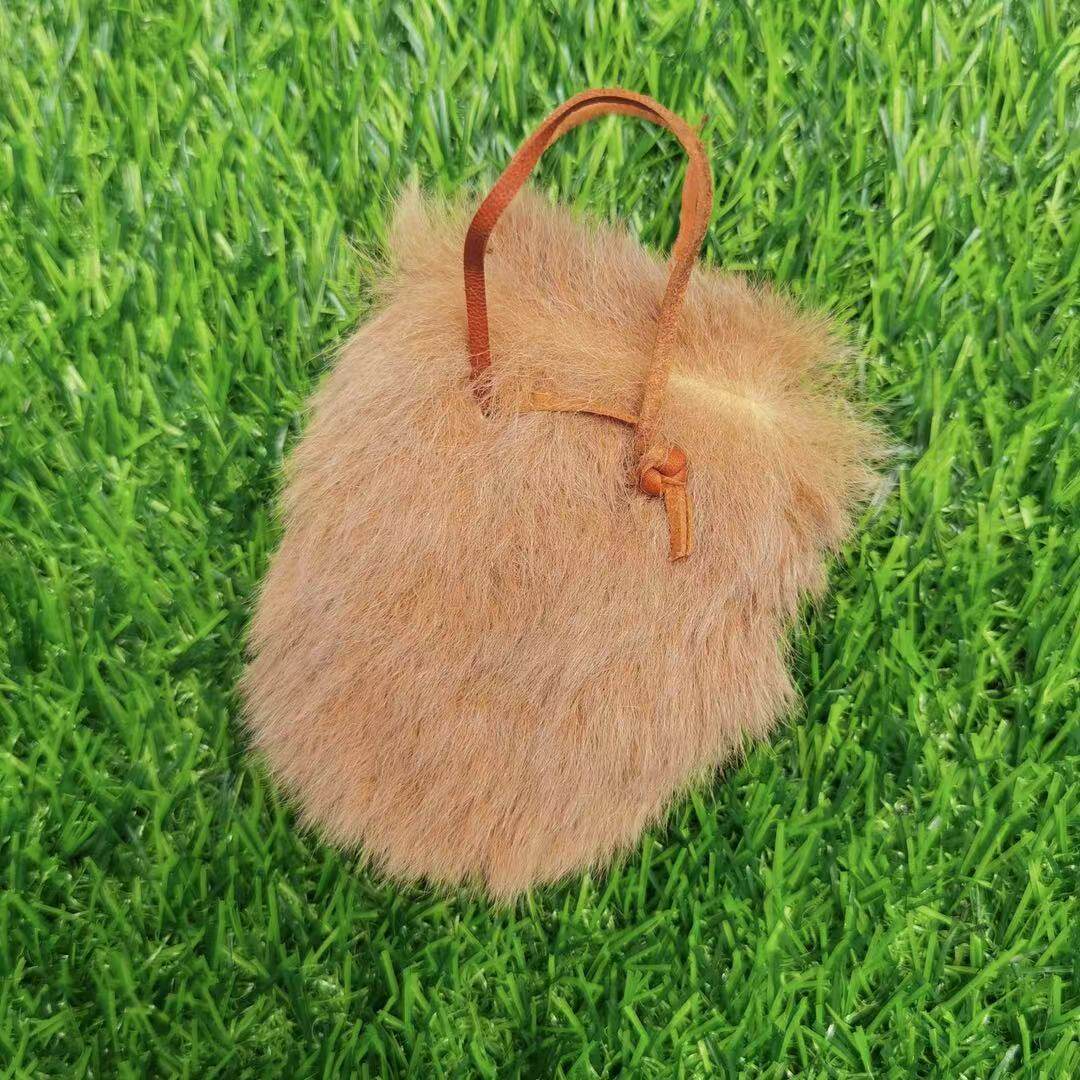 Pure kangaroo hair tips Mini coin pocket Jade Royal Guard trinkets Plush storage bag Made in Australia and imported